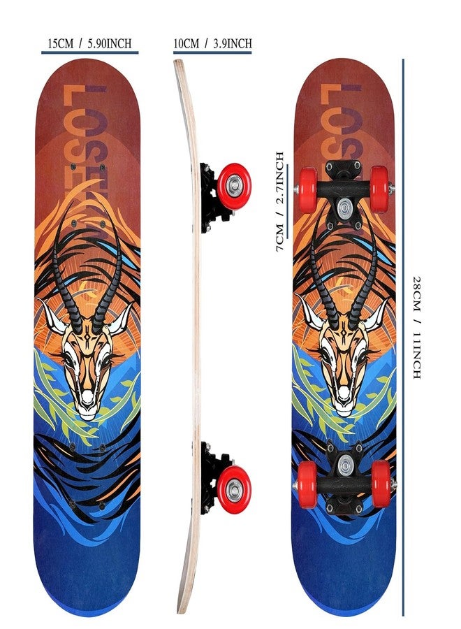 Ash & Roh Duck Fibre Skateboard: Beginner-Friendly Boards for All Ages - Featuring 80 Grit Grip Tape & Stylish Sticker Graphics (Dear) - Image 4